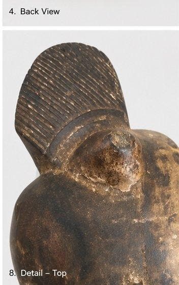Handgesneden Afrikaanse tribale masker – Baoulé-stijl – 35, Antiek en Kunst