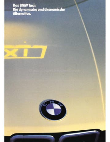 1985 BMW TAXI BROCHURE DUITS