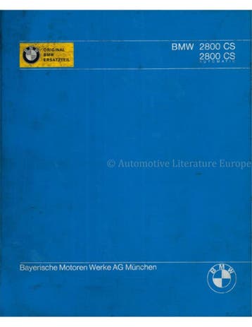 1973 BMW 2800 CS | 2800 CS AUTOMATIC ONDERDELEN CATALOGUS