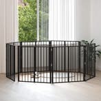 vidaXL Hondendeur 8 pcs Zwart 80 x 80 cm Gegevens staal, Verzenden, Nieuw