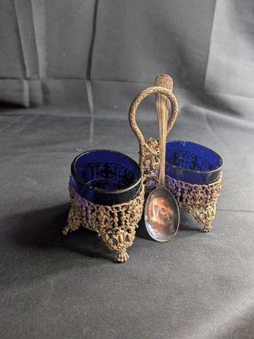Zout- en pepervaatjes - Glas, Metaal