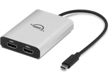 OWC USB-C naar Dual HDMI 4K Display Adapter - Geschikt voor, Computers en Software, Pc- en Netwerkkabels, Verzenden, Zo goed als nieuw