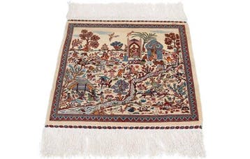 Silk Hereke Signed Carpet with Pictorial Hunting Design -, Nieuw