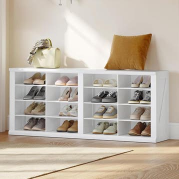 Schoenenkast - Schoenenrek - 104x60,5x30 cm - Wit - Hzuaneri, Verzenden, Nieuw