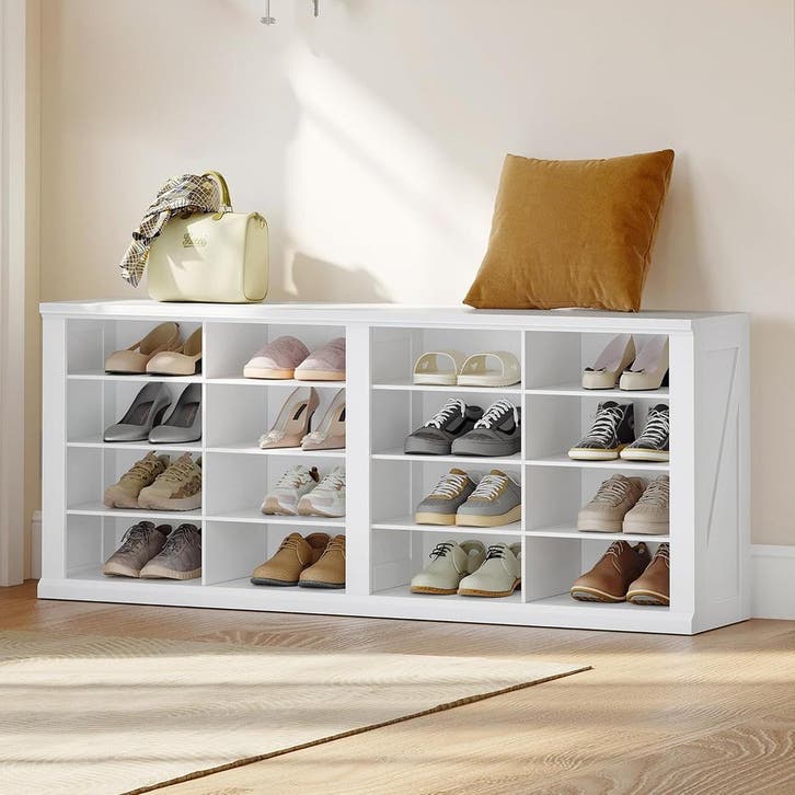 Schoenenkast - Schoenenrek - 104x60,5x30 cm - Wit - Hzuaneri, Huis en Inrichting, Woonaccessoires | Overige, Nieuw, Verzenden