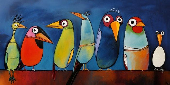Felix van Horst - Avian Assembly (XXL), Antiquités & Art, Art | Objets design