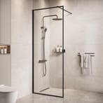 Douchewand Georgia 80 x 200 cm Zwart – Inloopdouche 8 mm, Verzenden, Nieuw