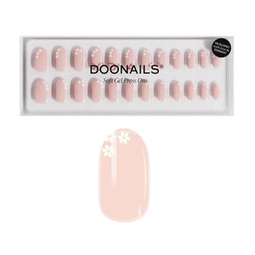 Doonails - Soft Gel Press Ons - Flower Power Medium Round, Verzenden, Nieuw