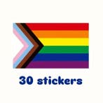 30 stickers pride vlag -  LGBTQ+ - trots, Ophalen of Verzenden, Nieuw, Sticker
