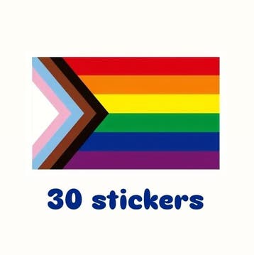 30 stickers pride vlag -  LGBTQ+ - trots, Ophalen of Verzenden, Nieuw, Sticker