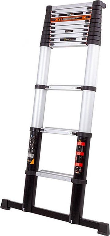 2dekans | Batavia Telescopische ladder - 3,81 m - Geschikt, Doe-het-zelf en Bouw, Ladders en Trappen, Ophalen of Verzenden, Nieuw