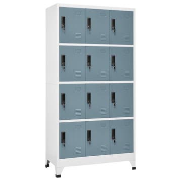 vidaXL Lockerkast 90x45x180 cm staal lichtgrijs en, Verzenden, Nieuw