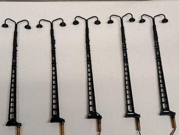 Lantaarn H0 - Modeltrein verlichting (10) - 10 st metalen, Nieuw
