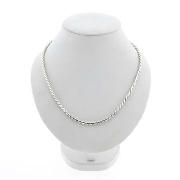 Zilveren vossenstaart schakelketting, Handtassen en Accessoires, Kettingen, Ophalen of Verzenden, Gebruikt, Zilver, Zilver