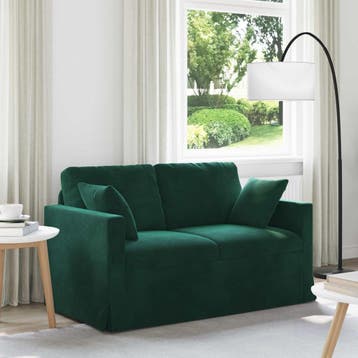 vidaXL bank / zetel Donkergroen 138 x 78 x 80 cm Fluweel, Verzenden