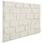 vidaXL Wandpanelen 10 pcs Wit 100 x 50 cm EPS-schuim, Verzenden, Nieuw