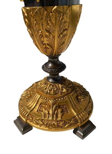 Lampe de table - Bronze, Verre, Métal, Nieuw