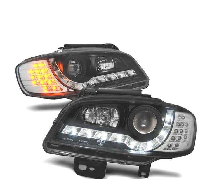 Phares Pour Seat Ibiza Cordoba 99-02 Daylight Led Noir, Auto-onderdelen, Verlichting, Verzenden