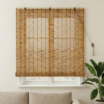 vidaXL Rolgordijn Bruin 140 x 160 cm Riet, Huis en Inrichting, Stoffering | Gordijnen en Lamellen, Verzenden, Nieuw