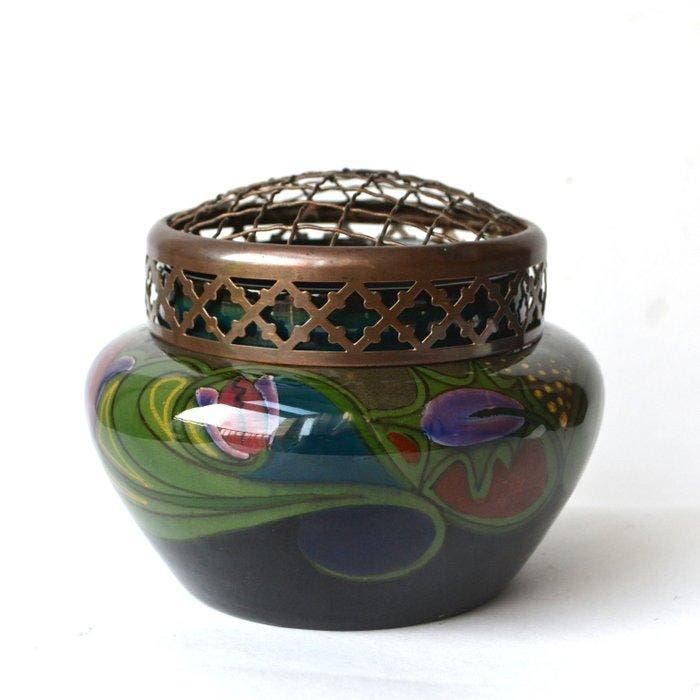 Plateelbakkerij Zuid-Holland - Vaas - Aardewerk, Messing, Antiquités & Art, Antiquités | Verre & Cristal