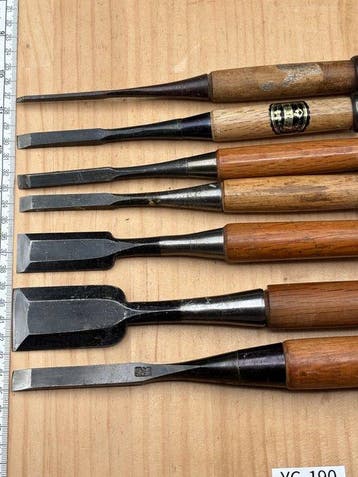 Japans houtbewerkingsbeitelset YC190 – Traditionele