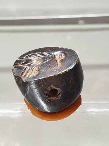Sasanian Steenkraal met gegraveerde vogel - 17 mm (Zonder