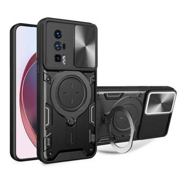 Xiaomi Poco F5 (5G) Hoesje met Ring Kickstand en Magneet -, Verzenden