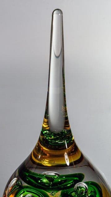 Bocal - Goutte de verre artistique - hauteur 17 cm - Verre