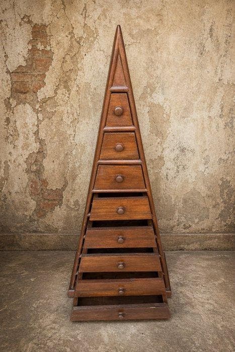 Kabinet - Hout - Mobiele piramide, Antiek en Kunst, Curiosa en Brocante
