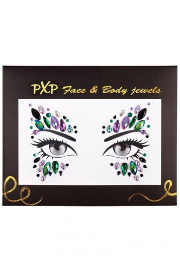 PXP Gezicht Sticker Face Jewels Peacock, Hobby en Vrije tijd, Verzenden, Nieuw