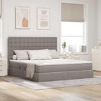vidaXL Opslag bed met matras met matras Taupe 160 x 200 cm, Verzenden, Nieuw