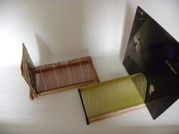 Étagère - métal-bois - Étagère pour singles et LP
