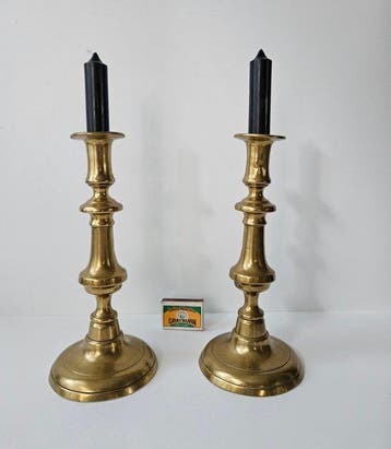 Paar Victoriaanse kandelaars met pushers - Chandelier -