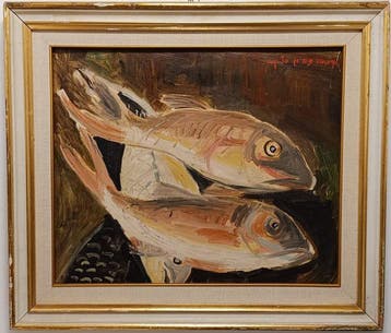 Augusto De Rose Orange (1926-1987) - Pesci