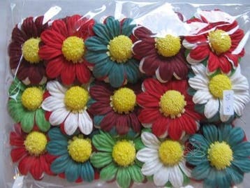 Mulberry Chrysant Christmas mixed ca. 65 mm pak 15 stuks, Hobby en Vrije tijd, Knutselen, Nieuw