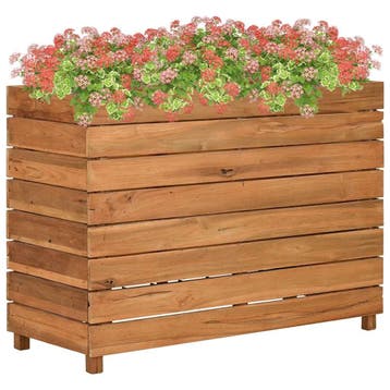 vidaXL Plantenbak verhoogd 100x40x72 cm gerecycled teakhout, Tuin en Terras, Verzenden, Nieuw