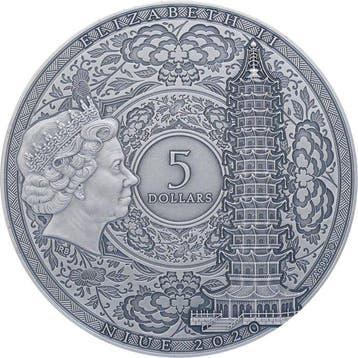 Niue. 5 Dollars 2020 - Zheng He / Famous Explorers - 2 oz