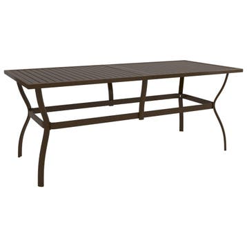 vidaXL Tuintafel 190x80x72 cm staal bruin, Tuin en Terras, Verzenden, Nieuw