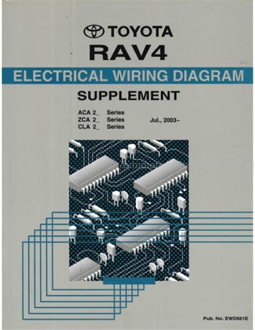 2003 TOYOTA RAV4 ELECTRISCH SCHEMA WERKPLAATSHANDBOEK