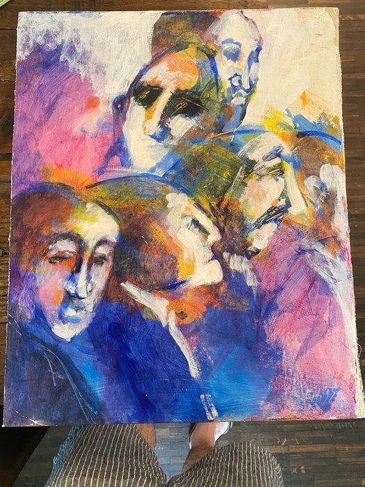 Ejti Stih (1957) - Männer, Antiek en Kunst, Kunst | Schilderijen | Modern