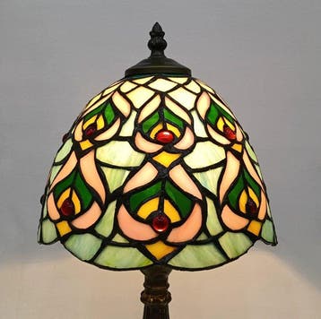 Tiffany style - Tafellamp - Glas-in-lood
