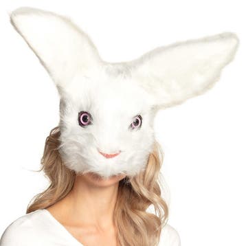 Halfmasker Pluchen Konijn, Verzenden