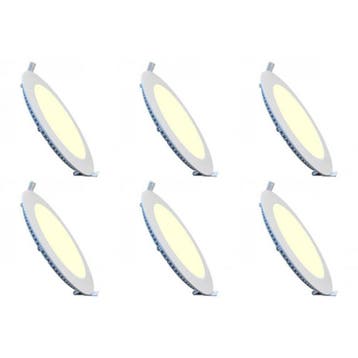 LED Downlight Slim 6 Pack - Inbouw Rond 18W Warm Wit 2700K M, Maison & Meubles, Verzenden