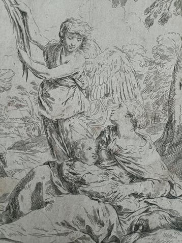 Simone Cantarini (1612-1648), da - Riposo nella Fuga in