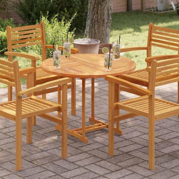 Teak Tafelblad 90cm | Retour Deal | Sla nu je slag, Gebruikt, 50 tot 100 cm, Verzenden, Rustiek