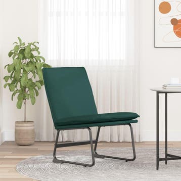 vidaXL Loungestoel 52x75x76 cm stof donkergroen, Huis en Inrichting, Verzenden, Nieuw