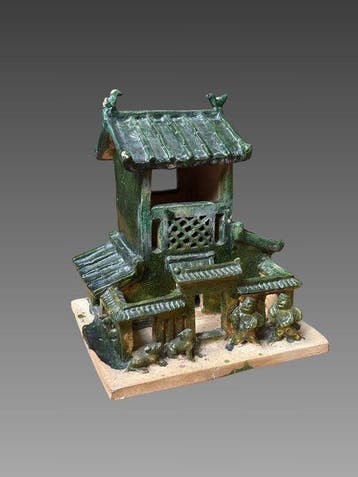 Oud-Chinees, Han-dynastie Terracotta Mingqi van een huis -