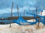 Yves Ganne (1931-2019) - Les filets de pêche. (Vendu sans