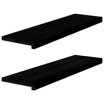 vidaXL Vensterbanken 2 st 90x25x2 cm massief eikenhout, Verzenden