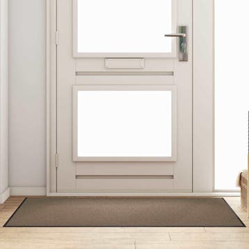 vidaXL Deurmat Beige en Zwart 90 x 150 cm 100% Polyamide, Verzenden